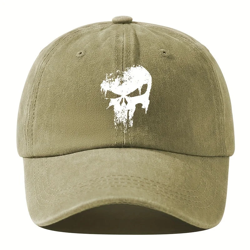 Printed Skull Baseball Hat Outdoor