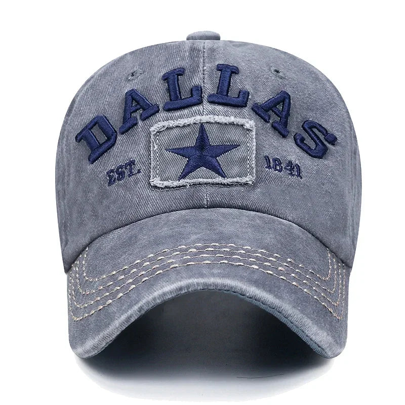 4 Colors Unisex Dallas 3D Embroidered Baseball Cap Snapback Caps Sun Hats Dad Hats