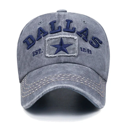 4 Colors Unisex Dallas 3D Embroidered Baseball Cap Snapback Caps Sun Hats Dad Hats