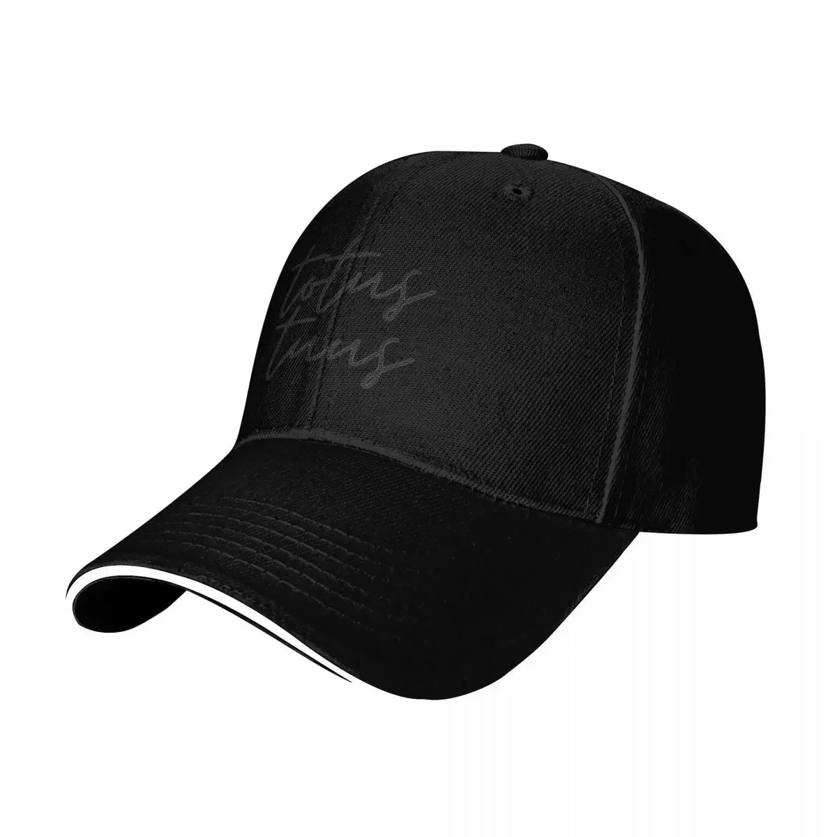 Totus Tuus Cursive Black Baseball Cap