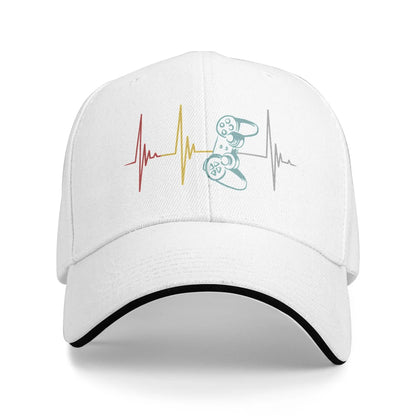 Gamer Controller Heartbeat Trucker Baseball Cap