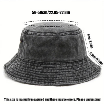 Customize Cotton Washed Bucket Hat Vintage Fishing Hat