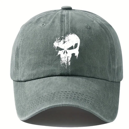 Printed Skull Baseball Hat Outdoor
