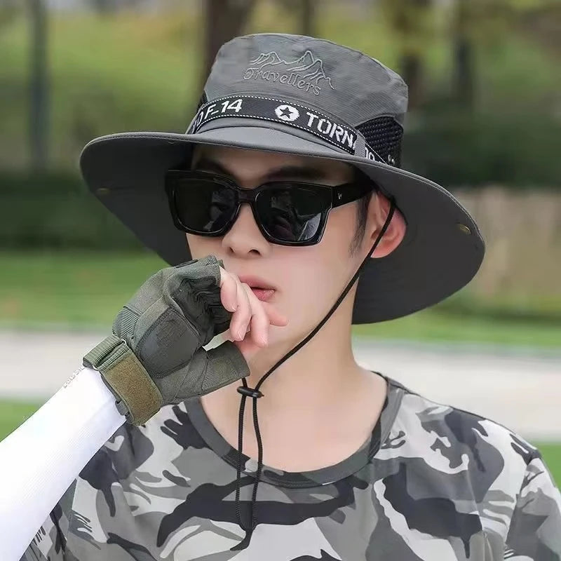 Wide Brim Outdoor Sun Protection Bucket Hat