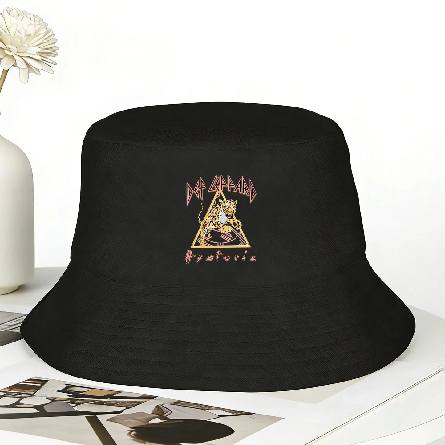 1980s Def Leppard Graphic Bucket Hat