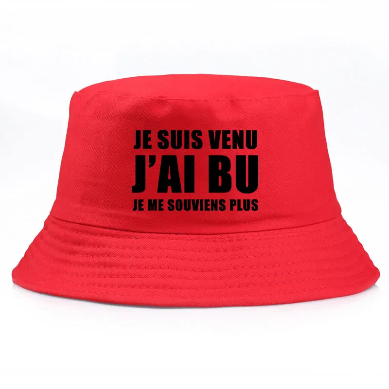 Je Suis Venu Print Bucket Hat