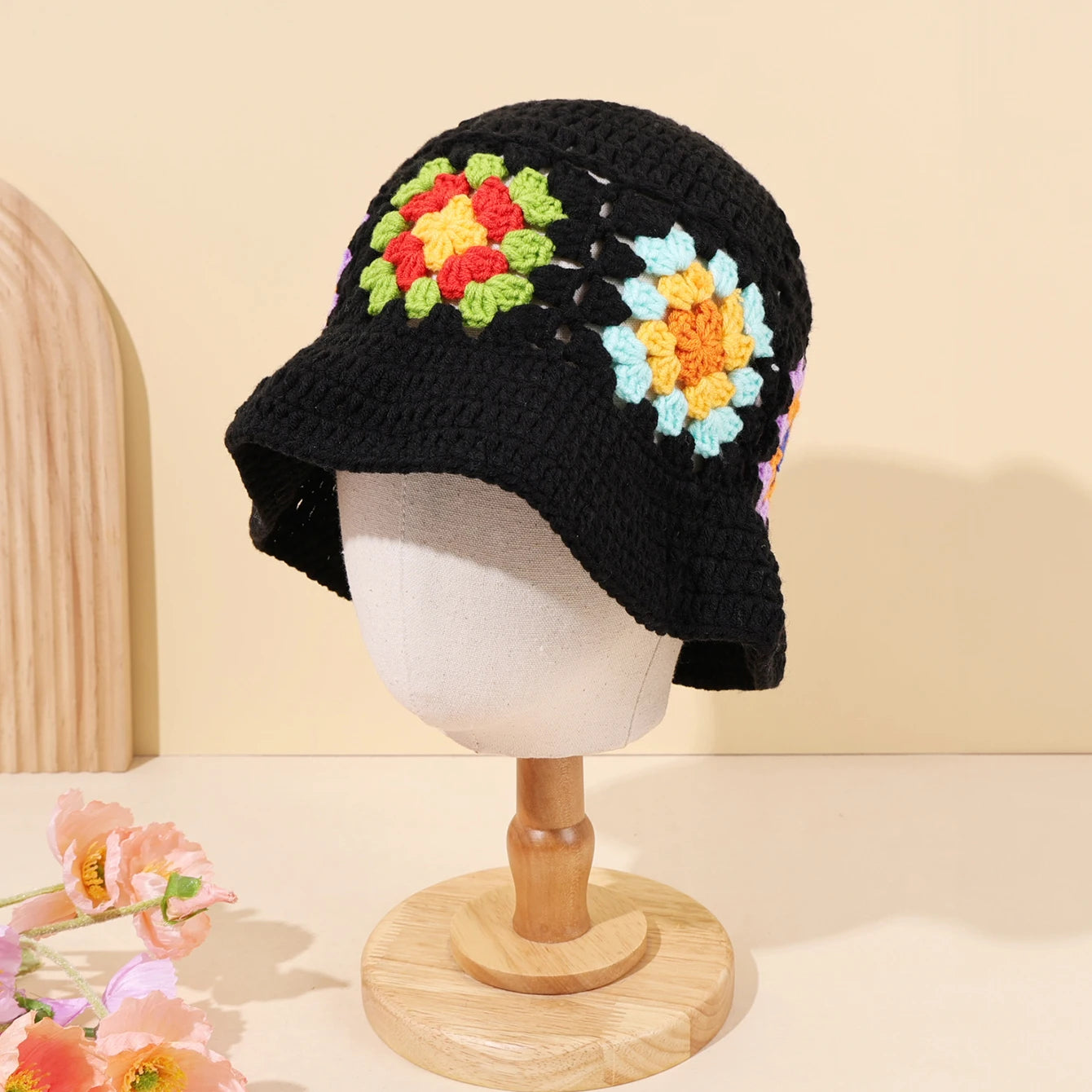 Colorful Floral Patchwork Bucket Hat