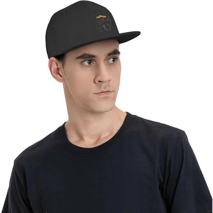 Lion Of Judah Rasta Flat Brim Snapback Cap