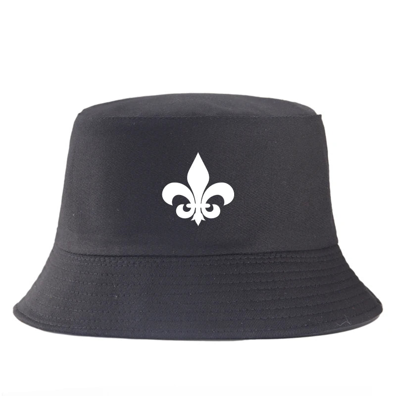 Fleur De Lis Cotton Bucket Hat