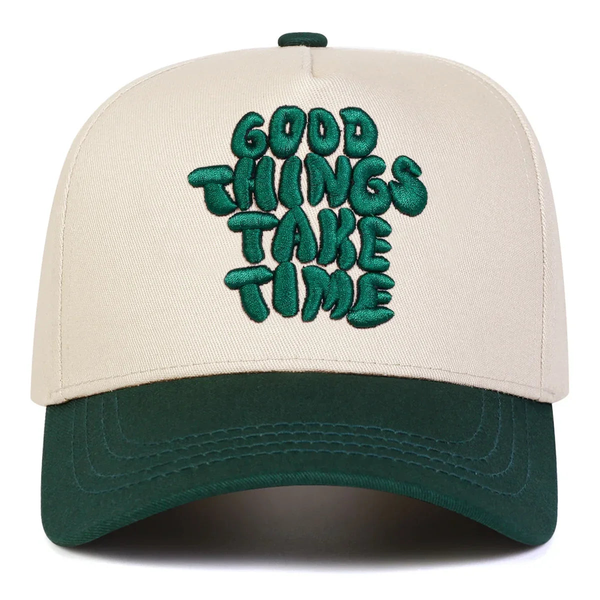 Unisex GOOD THINGS TAKE TIME Embroidery Baseball Caps Spring Autumn Outdoor Adjustable Casual Hats Sunscreen Hat Sports Cap