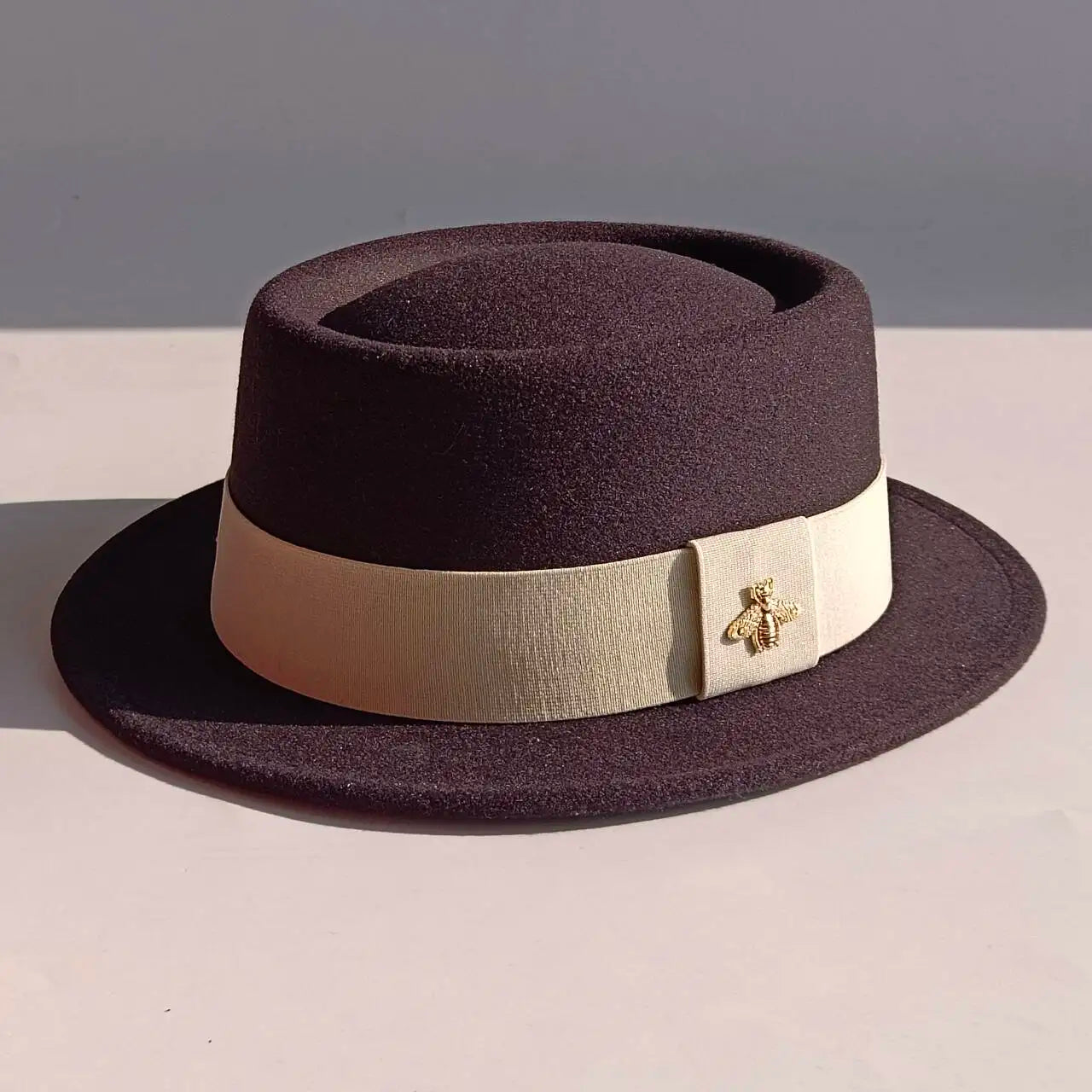 Pork Pie Hat 4.5cm Wide Brim Fedora Hat Men's Fashion