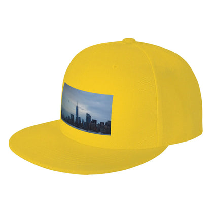New York Skyline Girlish Style Flat Brim Snapback Cap