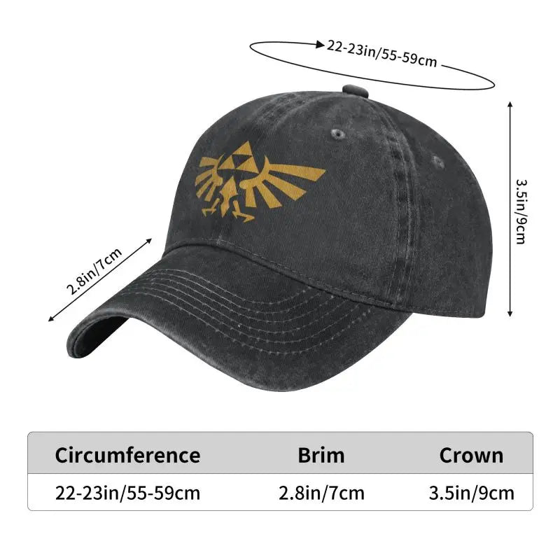 Classic Zelda Gamer Cotton Baseball Cap