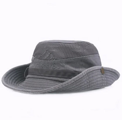 Breathable Mesh Wide Brim UV Protection Bucket Hat