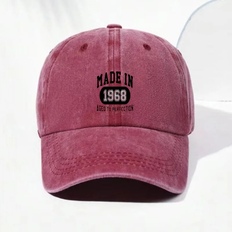 Vintage 1968 Distressed Cotton Baseball Cap