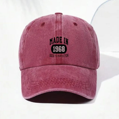 Vintage 1968 Distressed Cotton Baseball Cap