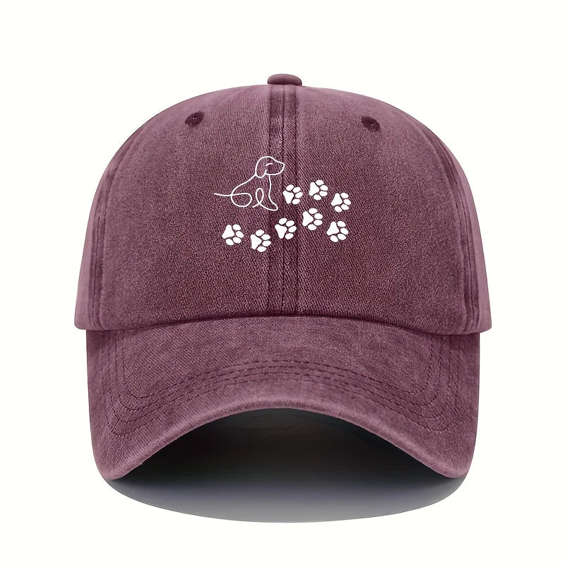 Cute Dog Paw Print Baseball Cap