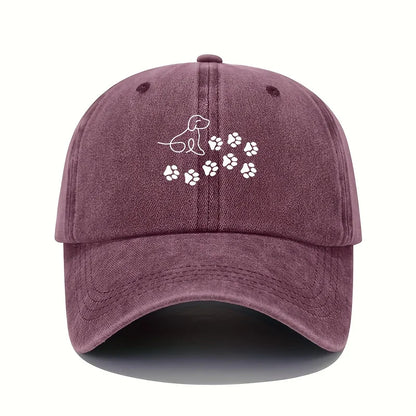Cute Dog Paw Print Baseball Cap