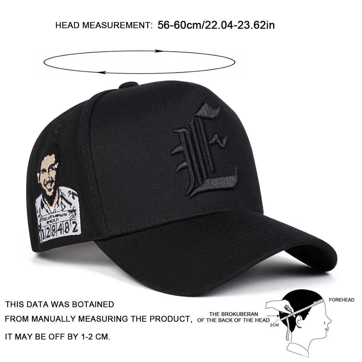 E Embroidery Outdoor Baseball Cap