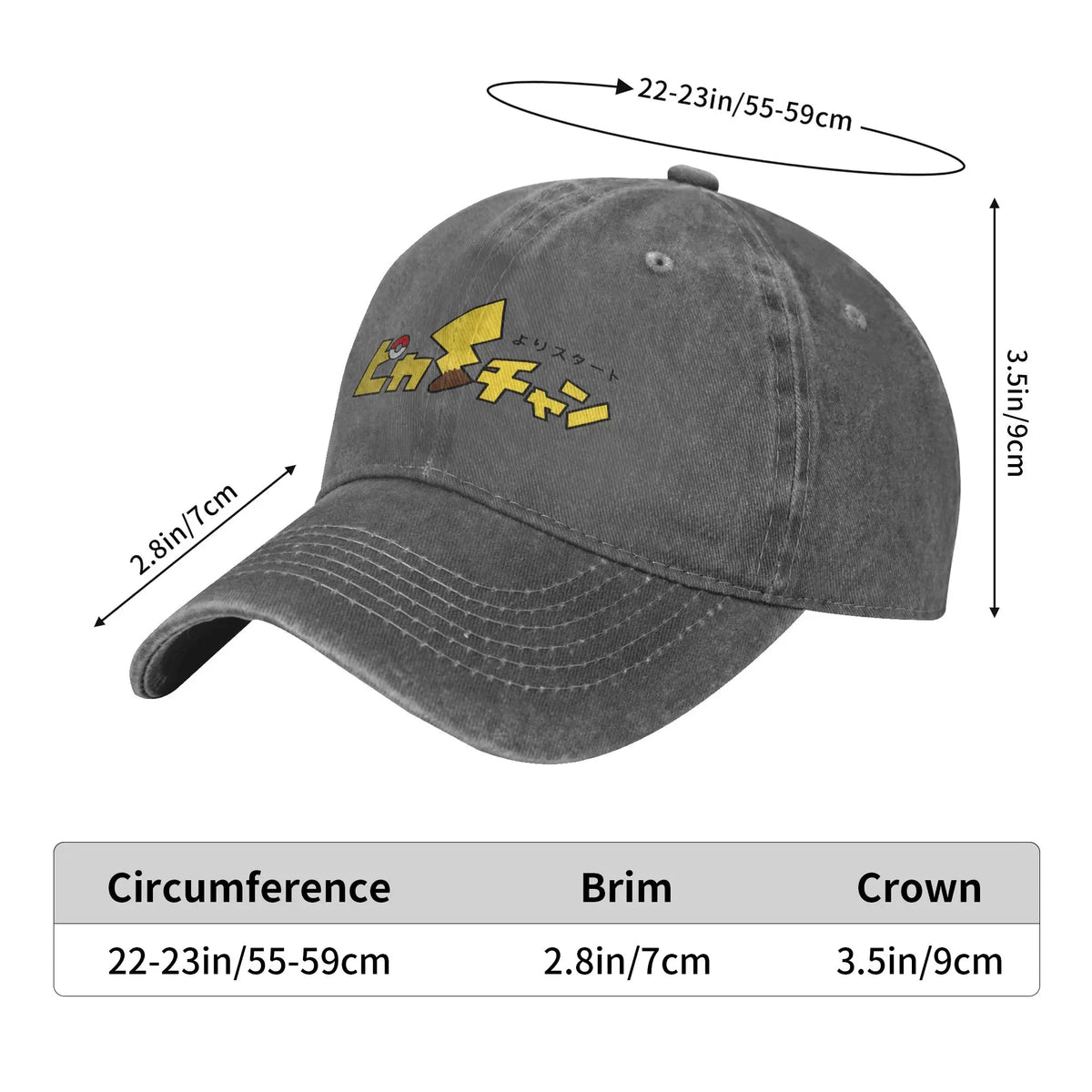 Pikachu Crazy Graphic Baseball Cap