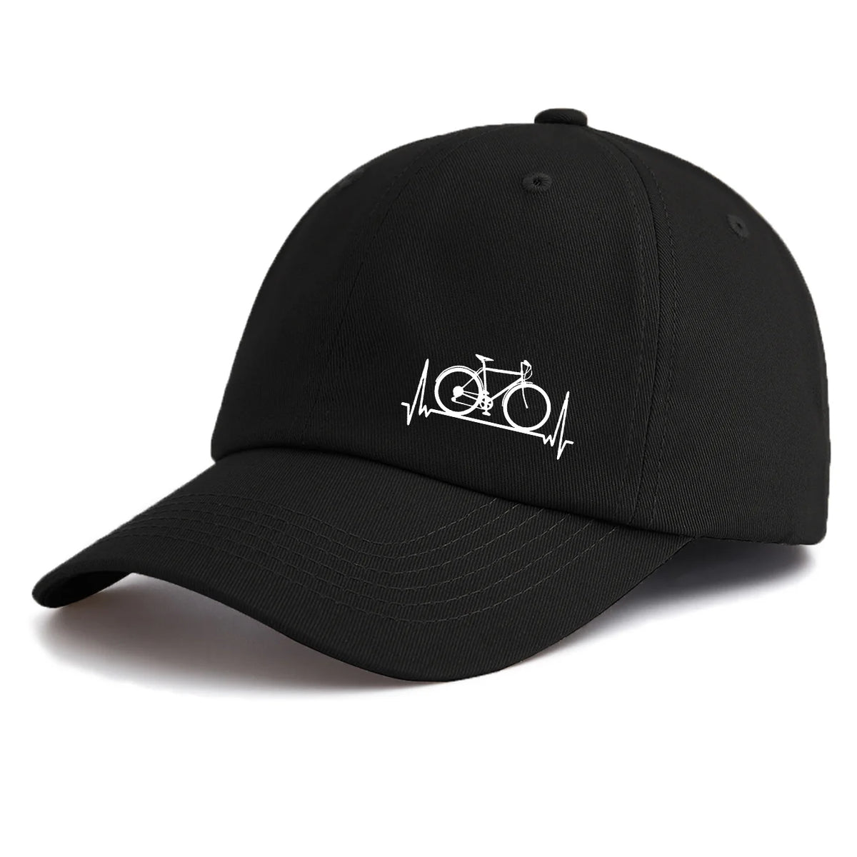 Minimalist Retro Bicycle Print Baseball Cap
