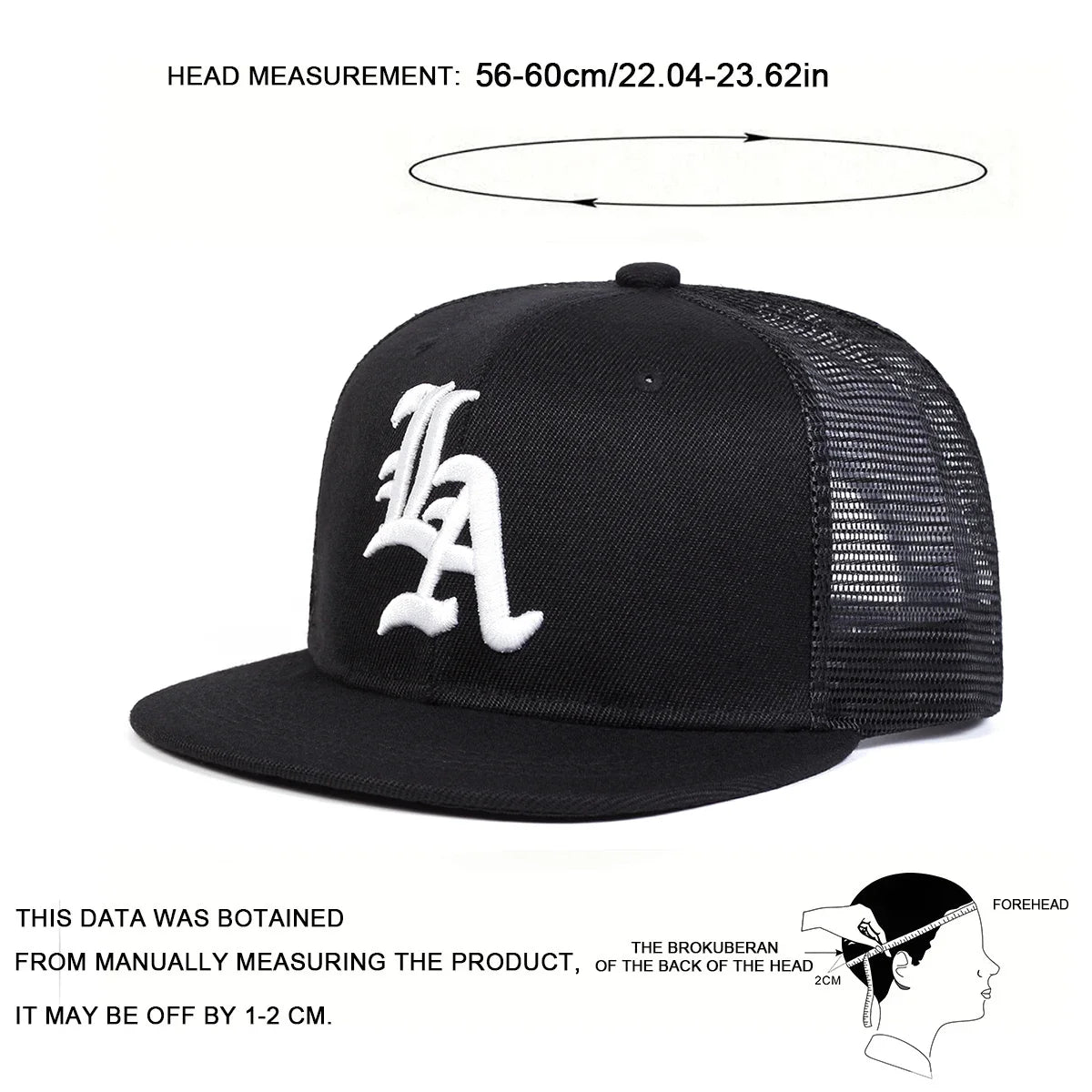 Gothic LA Embroidered Mesh Snapback Cap
