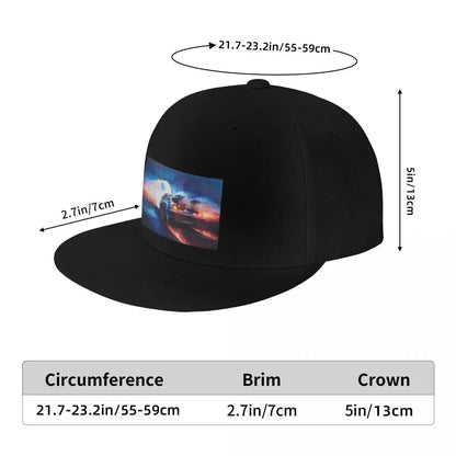 Back To The Future Delorean Time Machine Snapback Cap