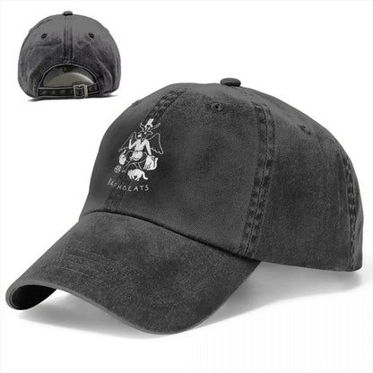 Baphocats Vintage Washed Denim Baseball Cap