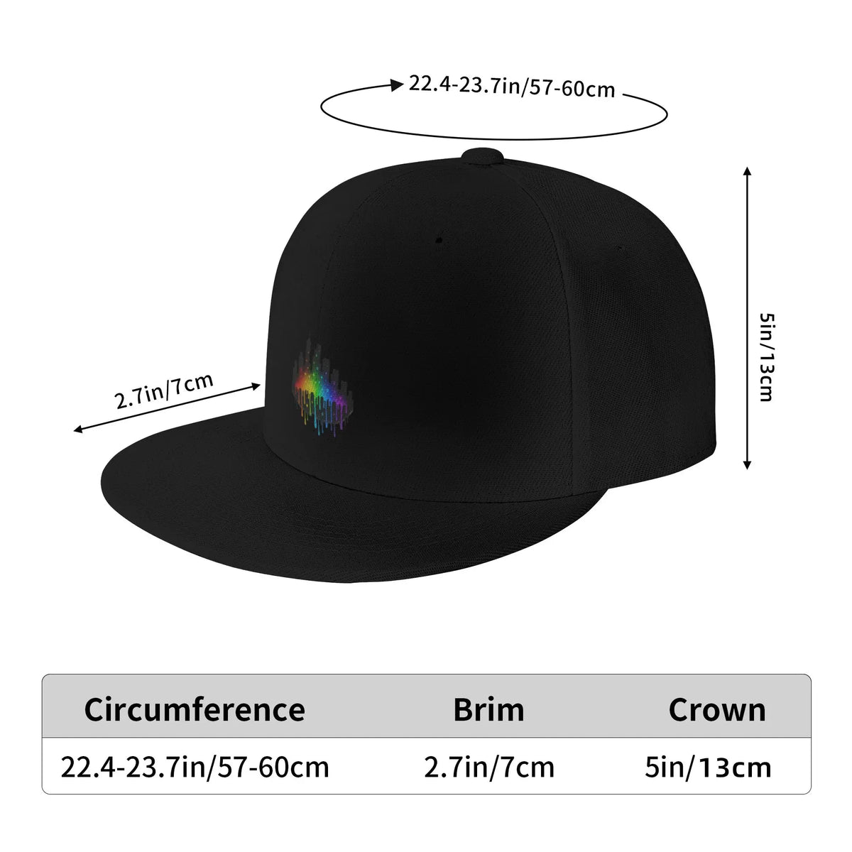 Color Drip City Fashion Snapback Cap