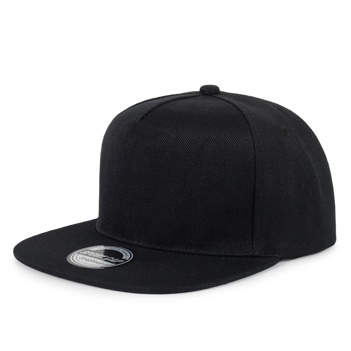 Custom Logo Five Panel Flat Brim Snapback Cap