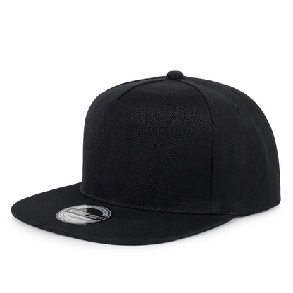 Custom Logo Five Panel Flat Brim Snapback Cap