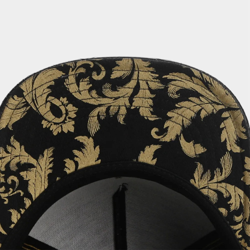 Skeleton Hand Skull Flat Bill Snapback Cap