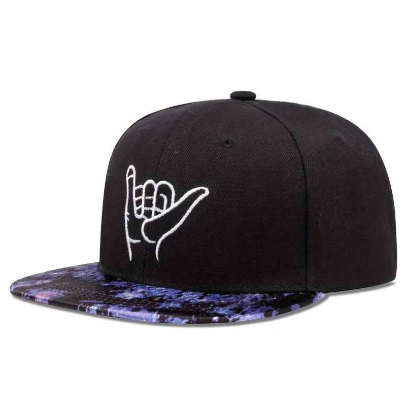 Luxury Flat Top Baseball Cap Adjustable Hip Hop Snapback