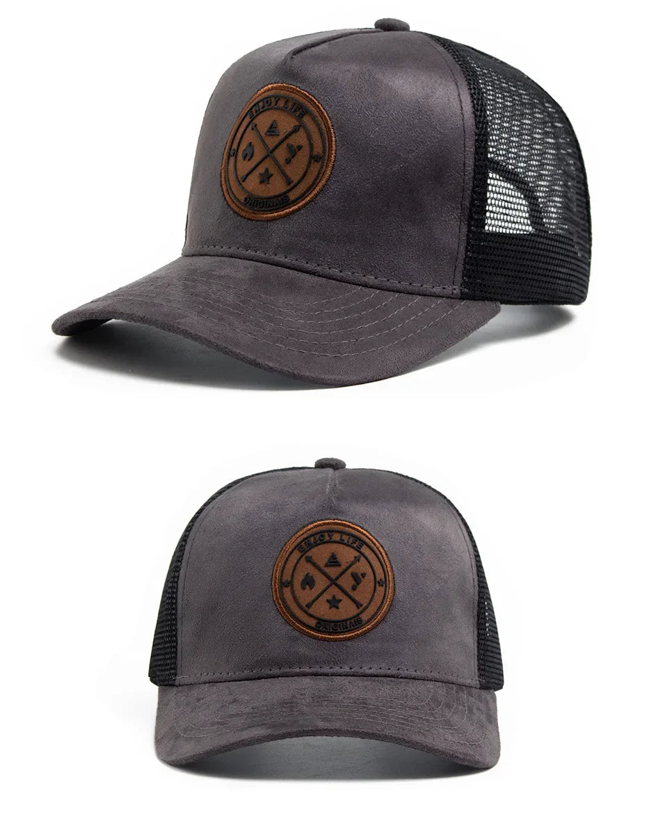 Summer Mesh Baseball Cap Women Men Snapback Hat Casual Breathable Letter Icon Unisex Hip Hop Trucker Caps Outdoor Sports Dad Hat Size 56-58cm