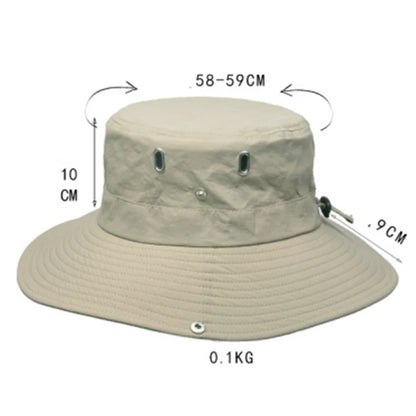 Breathable Wide Brim Outdoor Fishing Bucket Hat