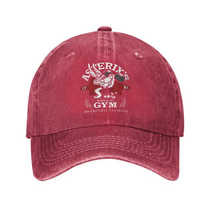 Asterix Gym Distressed Denim Baseball Cap