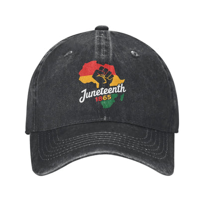 Juneteenth Breaking Every Chain 1865 Distressed Baseball Cap
