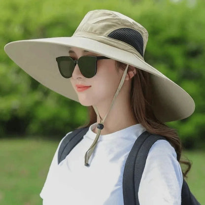 15CM Wide Brim Foldable UV Protection Bucket Hat