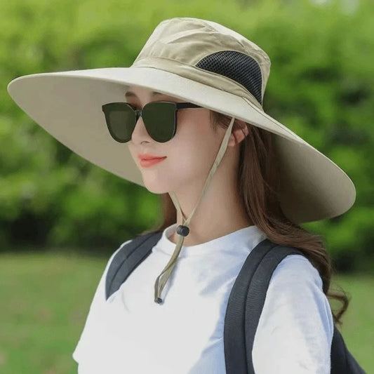 15CM Wide Brim Foldable UV Protection Bucket Hat