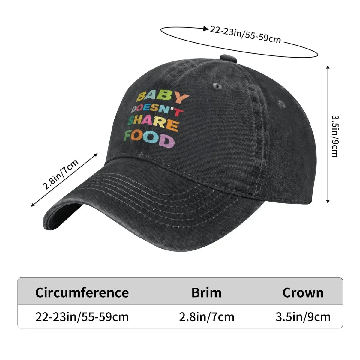 Baby Doesn't Share Food Vintage Baseball Cap