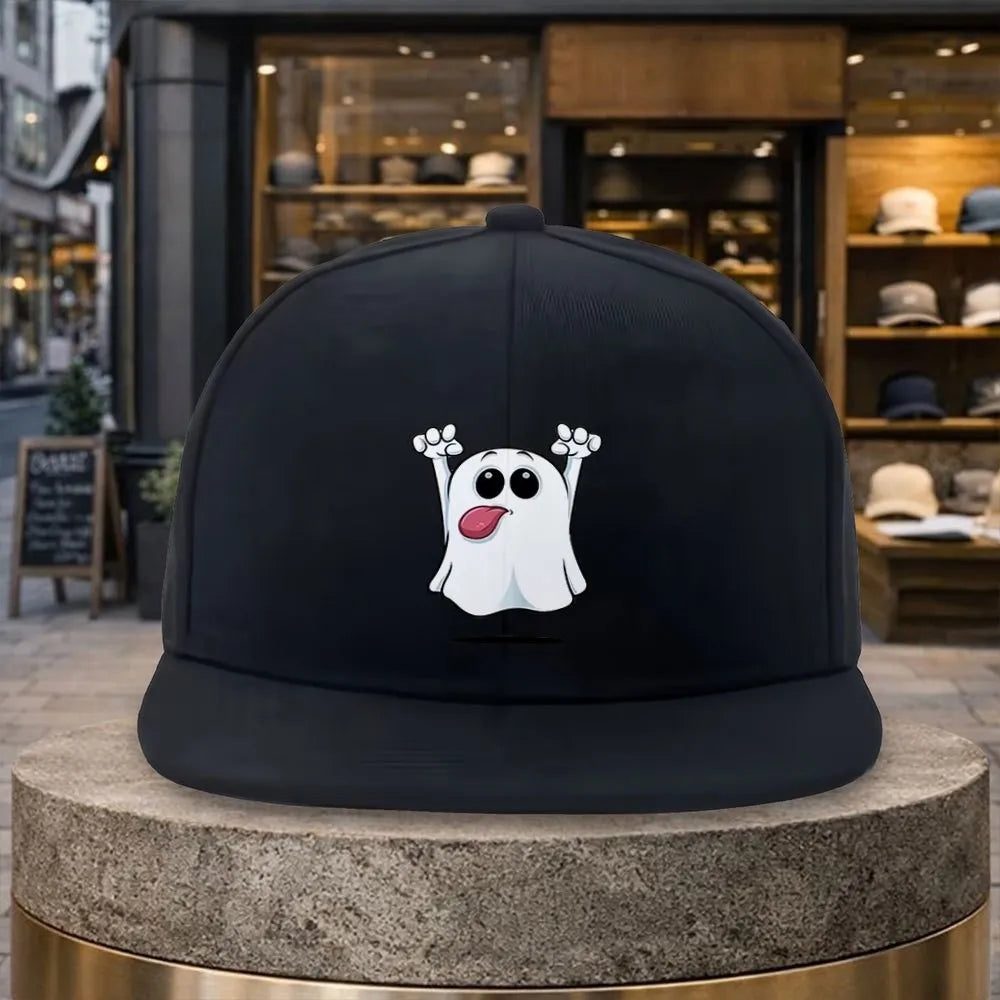 Funny Cartoon Ghost Snapback Cap