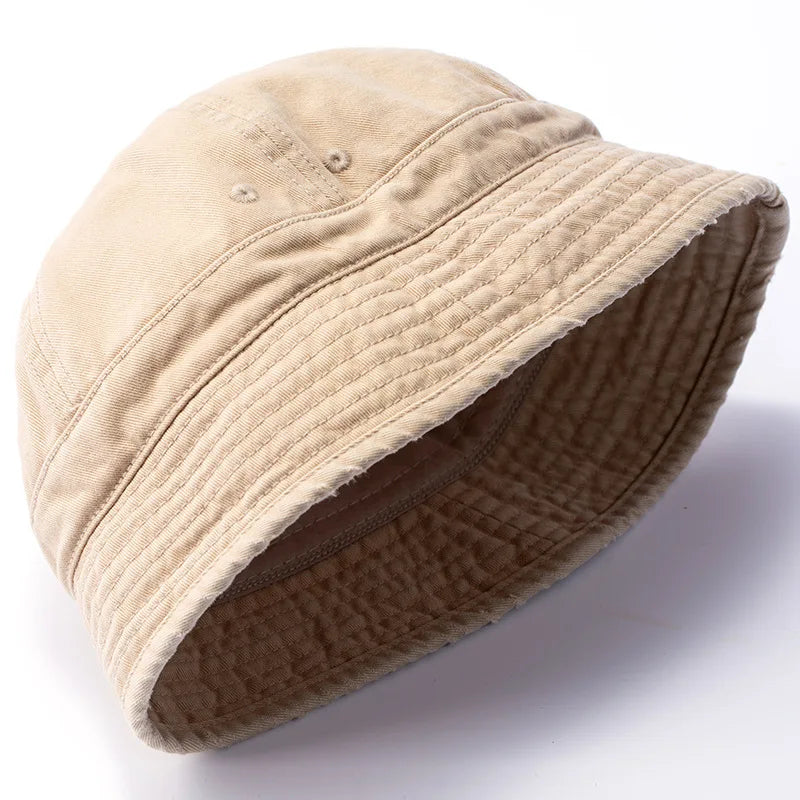 Washed Cotton Short Brim Bucket Hat