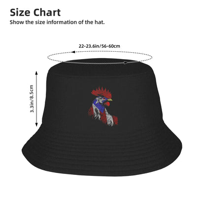 Puerto Rican Rooster Flag Bucket Hat