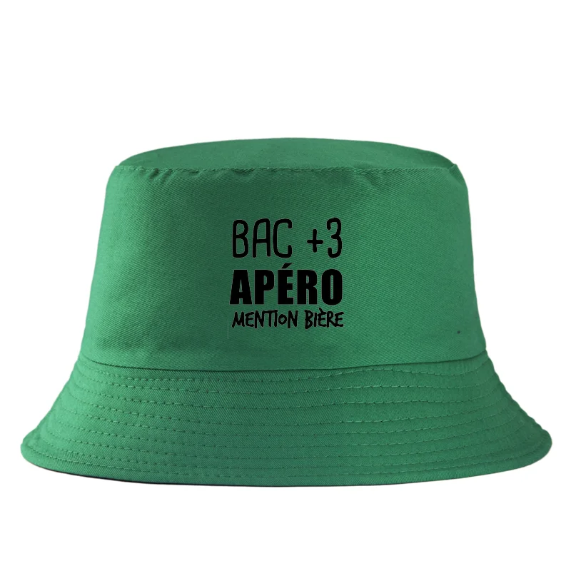 Bob Bac Plus Trois Aperitif Cotton Bucket Hat