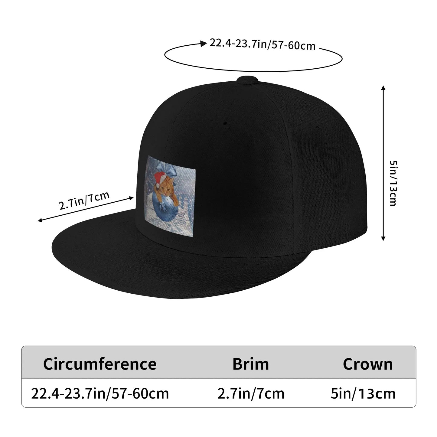 Christmas Cat Snapback Cap