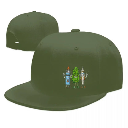 Weed Bud Joint Graphic Snapback Cap