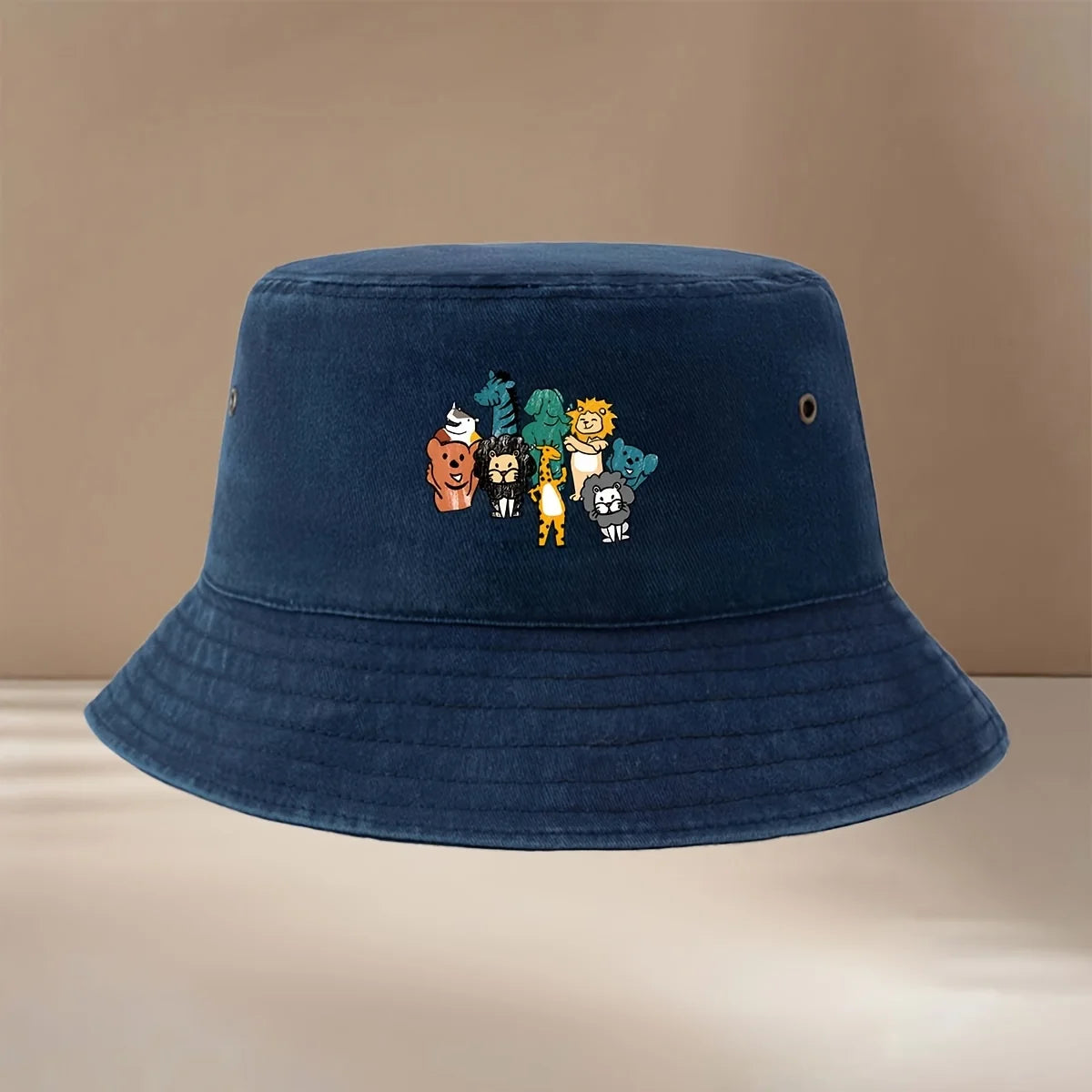 Hand Drawn African Animal Print Bucket Hat