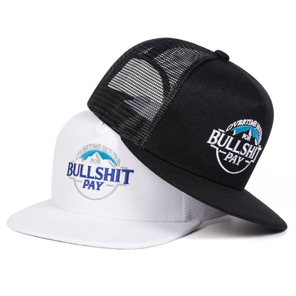 BULLSHIT PAY Embroidery Casual Snapback Cap