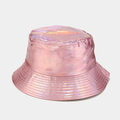 Pu Solid Color Bucket Hat