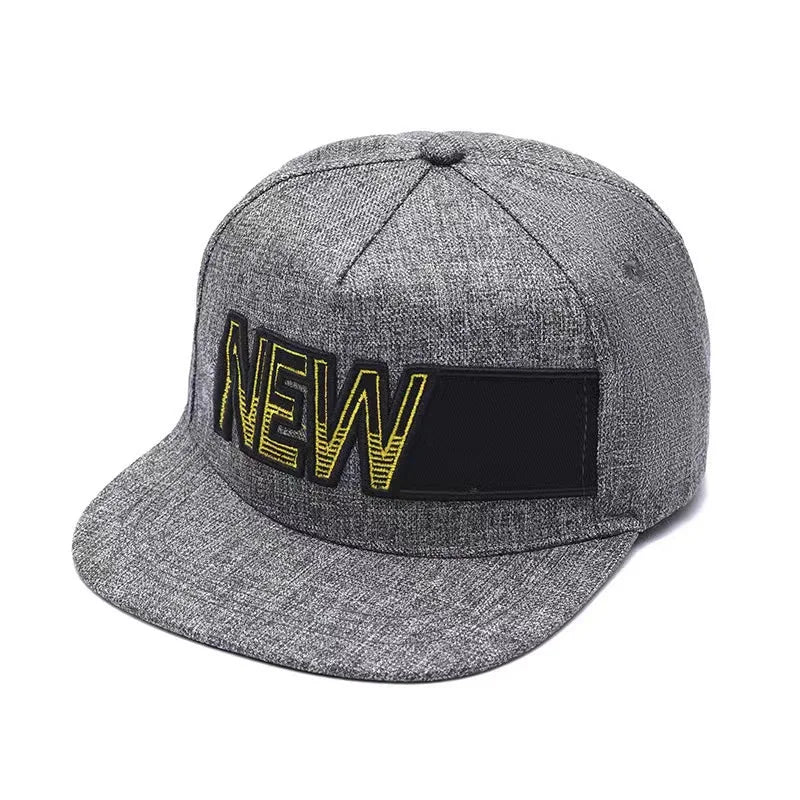 Unisex Letter Embroidered Adjustable Hip-Hop Snapback Cap